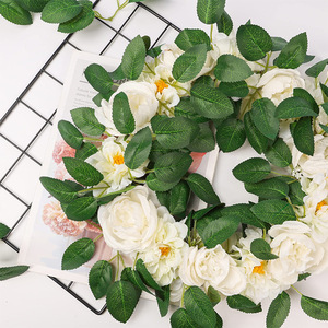 Artificial Rose <b>Leaves</b> <b>Vine</b> Greenery DIY Silk Ornaments Wedding Party Home Scene Decor Accessories - Product Image 3