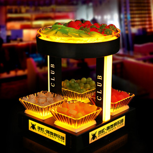 LED Illuminated Fruit Platter Multi Compartment <b>Snack</b> Dish For KTV <b>Bars</b> Club Display Rack - Product Image 2