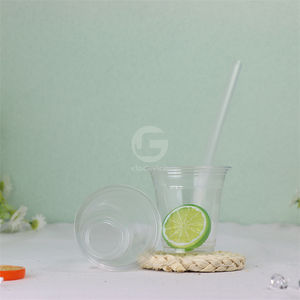 Gobelets en plastique jetables pour usage commercial, personnalisation du logo, jus, smoothies, gobelets en plastique PET transparent - Product Image 2