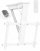 Support de télévision motorisé pour plafond, support de télévision électrique rabattable avec télécommande, compatible avec les téléviseurs de 32 à 70 pouces jusqu'à 88 livres