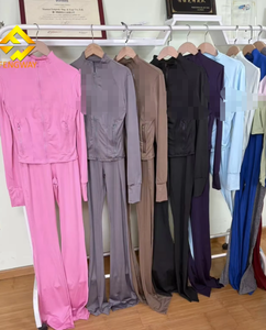 Fall Woman <strong>Lounge</strong> Wear Sets Zipper Jacket and Flared <strong>Pants</strong> <strong>Women</strong> 2 Piece Sets Tracksuits - Product Image 5