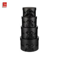 Boîte cadeau ronde en carton vide personnalisée pour chapeau ou fleur, boîtes en papier de qualité supérieure avec nœud