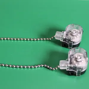 China marca 6A plug in tipo lâmpada do teto ventilador de luz de parede off controle personalizado puxar cadeia cabo no interruptor desligado