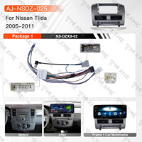 Cadre d'intégration pour autoradio Android 13 de 12,3 pouces avec écran tactile, système multimédia et garniture de tableau de bord pour Nissan Tiida 2005-2011