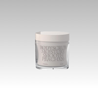 Bouteille en plastique ronde rose à double couche PP de 1000ml avec bouchon à vis UV/sérigraphie pour masque capillaire crème pour le visage et pots de gommage pour le corps