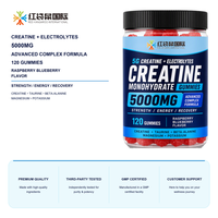 Permen Creatine Monohydrate 5000mg OEM ODM Formula Kustom Label Pribadi Produsen Suplemen Pabrik Langsung Grosir Massal