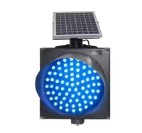 Panneau de signalisation à LED 300mm Feu de circulation solaire à LED clignotant pour la sécurité routière Feu d'avertissement de danger de circulation