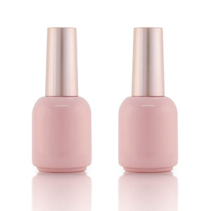 Flacon pour vernis à ongles rose, rond, vide, uv, transparent, avec brosses, logo personnalisable, 50 pièces, 15ml, 20ml - Product Image 6