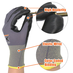 <span class=keywords><strong>Gants</strong></span> <span class=keywords><strong>de</strong></span> travail MaxiTough Factory Fashion Grey 15g en nylon et élasthanne, tricot sans couture, lavables, avec <span class=keywords><strong>grip</strong></span>, protection pour la construction - Product Image 4