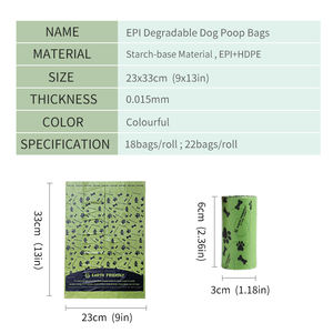 Özel Logo toptan tedarikçiler sıcak satış çevre dostu Compostable atık çöp torbası Pet köpek kaka torbası - Product Image 3