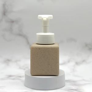 <span class=keywords><strong>Versailles</strong></span> 250ml Bouteille cosmétique carrée biodégradable en <span class=keywords><strong>paille</strong></span> de blé avec pompe à mousse et bouchon à vis, kits de voyage essentiels - Product Image 1