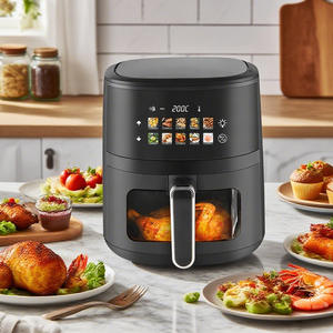 <span class=keywords><strong>Friteuse</strong></span> à air chaud domestique multifonction visuelle 360° <span class=keywords><strong>avec</strong></span> fonction vapeur, four électrique intelligent grande capacité <span class=keywords><strong>avec</strong></span> plateau <span class=keywords><strong>amovible</strong></span> antiadhésif - Product Image 6