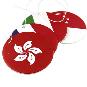 로고가 있는 자동차 방향제 걸기 국기종이 맞춤형 인쇄 오래 지속되는 향기 - Product Image 5