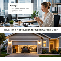 Ouvre-porte de garage intelligent WiFi Tuya, ABS ignifuge, compatible Alexa/Google Home, options de types de prises/couleurs, utilisation universelle, commande à distance via application