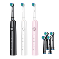 Cepillo de Dientes Giratorio de Limpieza Profunda e Irrigador Bucal 2 en 1, Juego Portátil Recargable de Irrigador Bucal