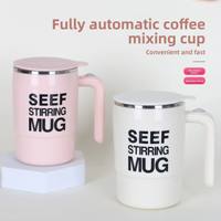 Mug à café auto-mélangeur en acier inoxydable 304 avec agitateur magnétique, personnalisable pour le bureau, la salle de sport, la maison, le camping