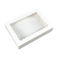 Boîtes d'emballage alimentaire exclusives transfrontalières de qualité supérieure pour desserts, bonbons, donuts, contenants à emporter carrés/rectangulaires