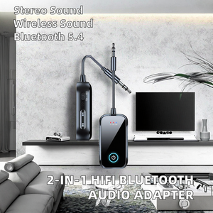 Récepteur/émetteur de musique stéréo HiFi 2 en 1, <span class=keywords><strong>adaptateur</strong></span> audio sans fil AUX <span class=keywords><strong>avec</strong></span> <span class=keywords><strong>casque</strong></span> pour voiture, avion, télévision, PC (plastique) - Product Image 2