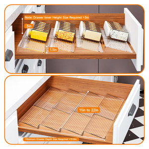 <b>Drawer</b> Mounted Spice Rack 4 Layers Metal Organizer For Kitchen Condiment Jars And Spice Bottles Multifunctional Storage Solution - Product Image 3