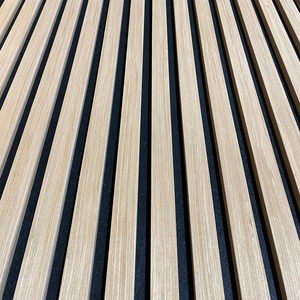 Panneau acoustique en <span class=keywords><strong>bois</strong></span> à lattes LED personnalisable |   Mur acoustique en <span class=keywords><strong>bois</strong></span> avec support en <span class=keywords><strong>feutre</strong></span> pour chambre à coucher, bibliothèque et hall d'hôtel - Product Image 2