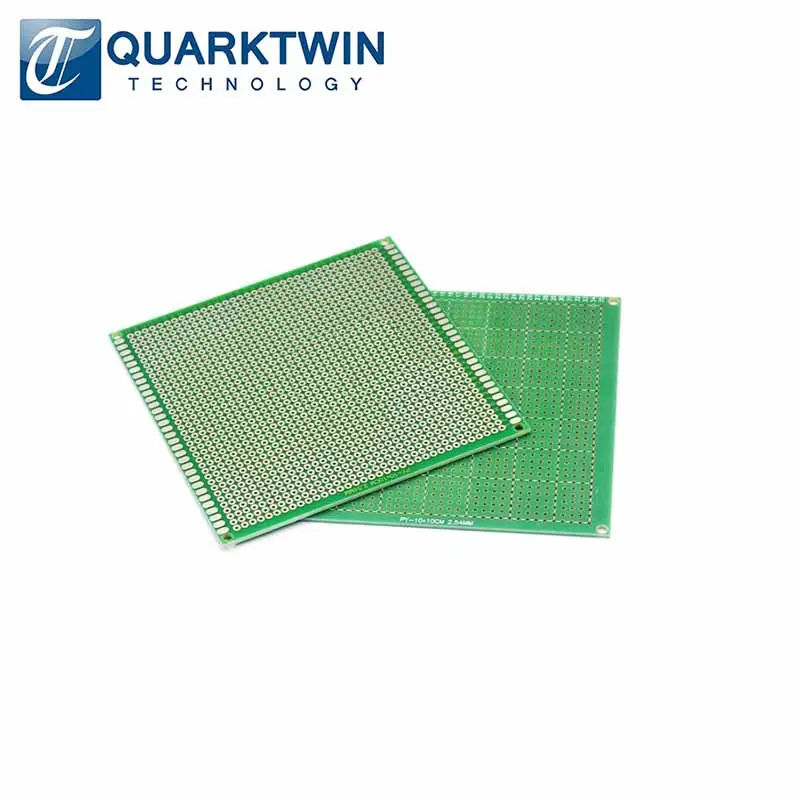 Papan sirkuit PCB universal, papan minyak hijau dilapisi timah satu sisi, papan minyak hijau dilapisi timah satu sisi 10X10 (1 buah)