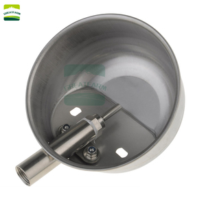 Nuovo commercio all'ingrosso di fabbrica durevole in acciaio inox rotondo automatico ciotola galleggiante acqua ciotola per suini bevitori di animali - Product Image 1