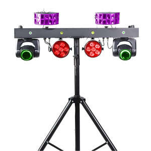 Projecteurs mobiles professionnels pour <span class=keywords><strong>DJ</strong></span>, équipement de discothèque, bar à <span class=keywords><strong>DJ</strong></span>, éclairage de scène LED RGBW 4-en-1 avec support - Product Image 4