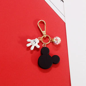 Ensemble de <span class=keywords><strong>porte</strong></span>-clés souris en silicone mignon avec breloque bulle à paillettes pour sacs et clés - Product Image 6
