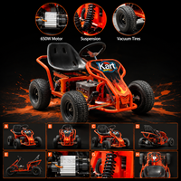 Kart à pédales électrique pour enfants, voiture de course à 4 roues à batterie avec fonction de chronométrage, adapté aux places publiques et aux parcs d'attractions