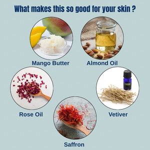 <span class=keywords><strong>Baume</strong></span> Corporel au Safran Marque Blanche – Extrait Végétal Naturel Réduit les Cicatrices et la Pigmentation, Hydrate en Profondeur, Répare les Peaux Sèches, <span class=keywords><strong>Baume</strong></span> à Lèvres - Product Image 4