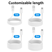 Kabel Tipe C 3A 0.3m 1m 1.5m 2m 3m 5m Kabel Charger USB Tipe C untuk Ponsel Kabel Data Pengisian Cepat Tipo c ke Usb