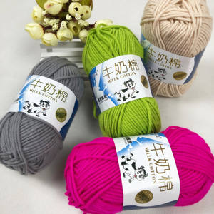 Benang Rajut 50g Gulungan 5ply Warna-warni Lembut Nyaman Campuran Katun Susu Akrilik Poliester untuk Pemula Merajut dan Merenda - Product Image 1