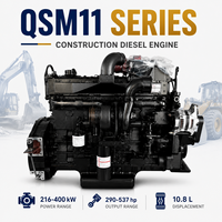Motor Diésel Cummins Serie QSM11 de 216kW-298kW, Motor de Construcción de 10.8L y 6 Cilindros Turbo para Excavadora y Maquinaria de Minería