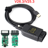 NUEVA Interfaz VCDS VCDSCAN HEX V2 Actualización 26.3 para VW, AUDI, Skoda, Seat, Herramientas de Diagnóstico Automotriz Multi-Idioma