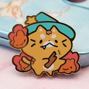 Épinglette animale <span class=keywords><strong>de</strong></span> dessin animé colorée, badge métallique personnalisé, épinglette en émail dur avec impression sérigraphique - Product Image 1