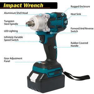 Chuyên Nghiệp Không Dây Điện Công Cụ Kit 4 Bộ Combo Điện Công Cụ Thiết Lập Khoan Góc Máy Xay Tác Động Cờ Lê Điện Búa Tất Cả Các Trường Hợp - Product Image 4