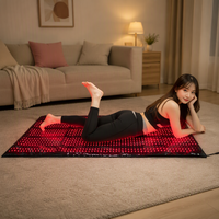 Matras Terapi Cahaya Merah LED Seluruh Tubuh 660nm 850nm Inframerah Dekat, Selimut Matras Terapi Cahaya Merah