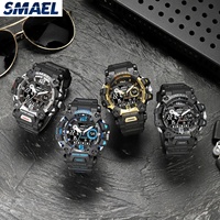 Nouveautés Montre connectée SMAEL 8072 étanche 50M, alarme, lumineuse, date automatique, montre sport numérique pour homme