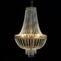 LT240009 Lustre moderne en cristal de verre de style luxe 60*80 cm Grand lustre en cristal pour salon chambre à coucher hôtel