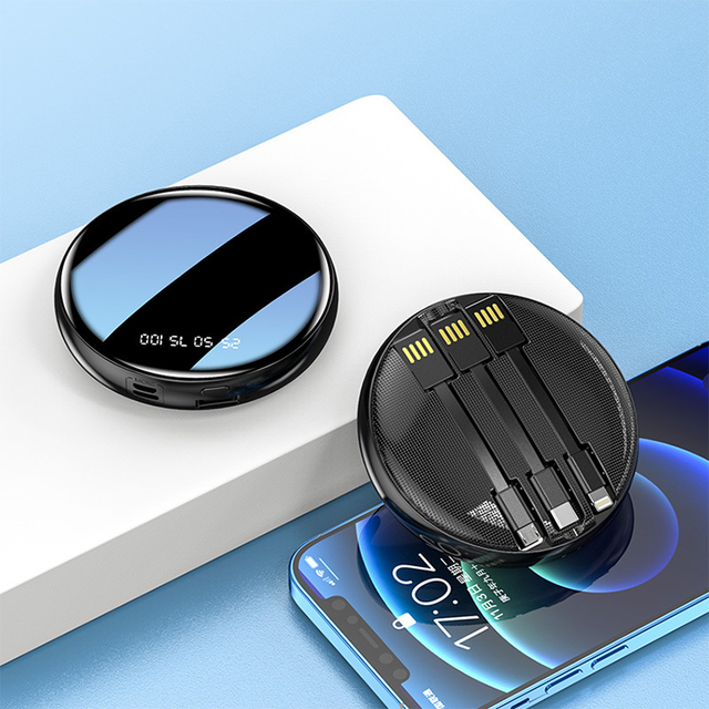 Factory-Sold Mini Power Banks New 10000mah Portable Powerbank with Mirror Finish 20000mah Micro USB Input Interface