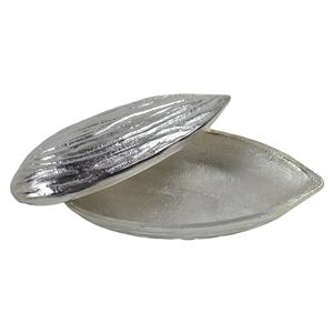 Bol à servir en argent pour amandes, collations, fruits secs et bonbons, décoration de table, service de nourriture à domicile, design - Product Image 1