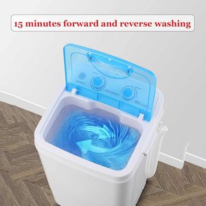 Lave-linge semi-automatique portable et pliable à chargement par le haut de 7 kg, à tambour unique en plastique, idéal pour les familles, les dortoirs et la location - Product Image 3