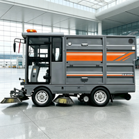 ZMT E-25 G90 Balayeuse de voirie électrique avec cabine de conduite, benne basculante automatique, appareil d'atomisation de liquides et bac à déchets de 480L