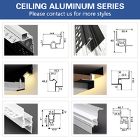 Profil LED de plafond d'ombre noire de vente chaude 48.2x35.2mm dans le canal léger en aluminium d'angle fait d'alliage d'aluminium durable