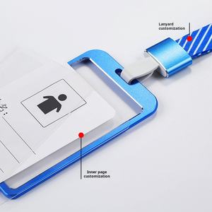 定制时尚名片热卖铝合金金属身份证持有人姓名徽章持有人 - Product Image 2