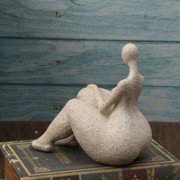 Figura de Resina de Mujer Gorda Haciendo Yoga, Modelo para Mueble de TV, Decoración Creativa para Sala de Estar, Regalo de Inauguración, Artesanía de Resina, Dama Gorda