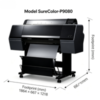 Impresora de Inyección de Tinta de Formato Grande SureColor P9080 Usada de 44 Pulgadas con Cabezal de Impresión TFP y Alineación Automática
