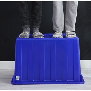 Réservoir d'eau en plastique blanc 300L avec couvercle, conteneur de stockage pour aquaculture - Product Image 4