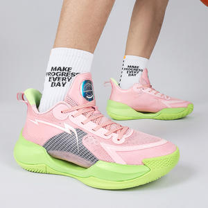 Zapatillas altas transpirables de marca personalizada de fábrica al por mayor OEM Cool Night Glow, zapatillas de baloncesto prácticas - Product Image 3