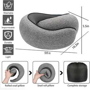 <b>Memory</b> <b>Foam</b> Neck Wrap Pillow for Airplane Travel-Portable & Wearable - Product Image 5